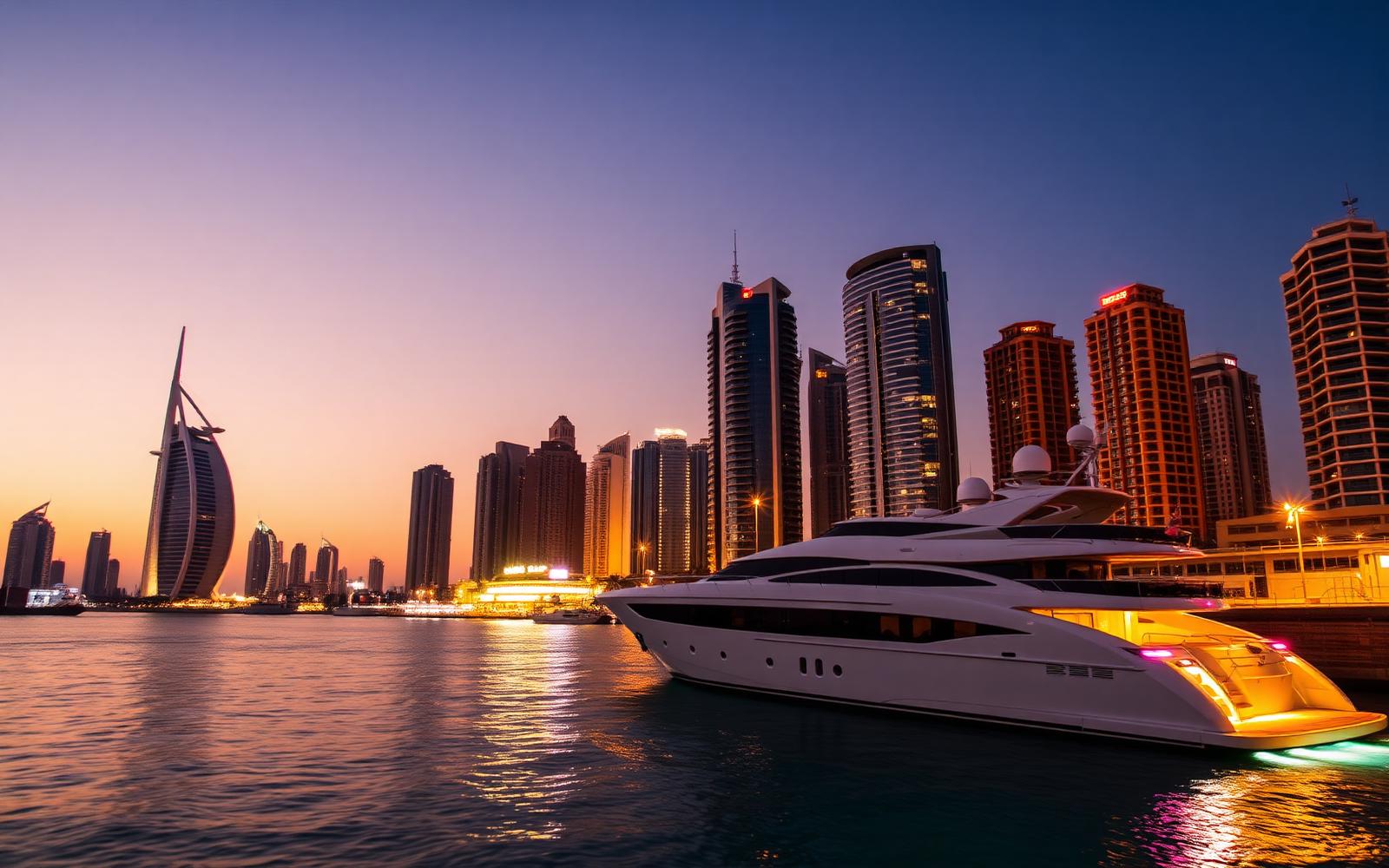 The UAE coastline at dusk