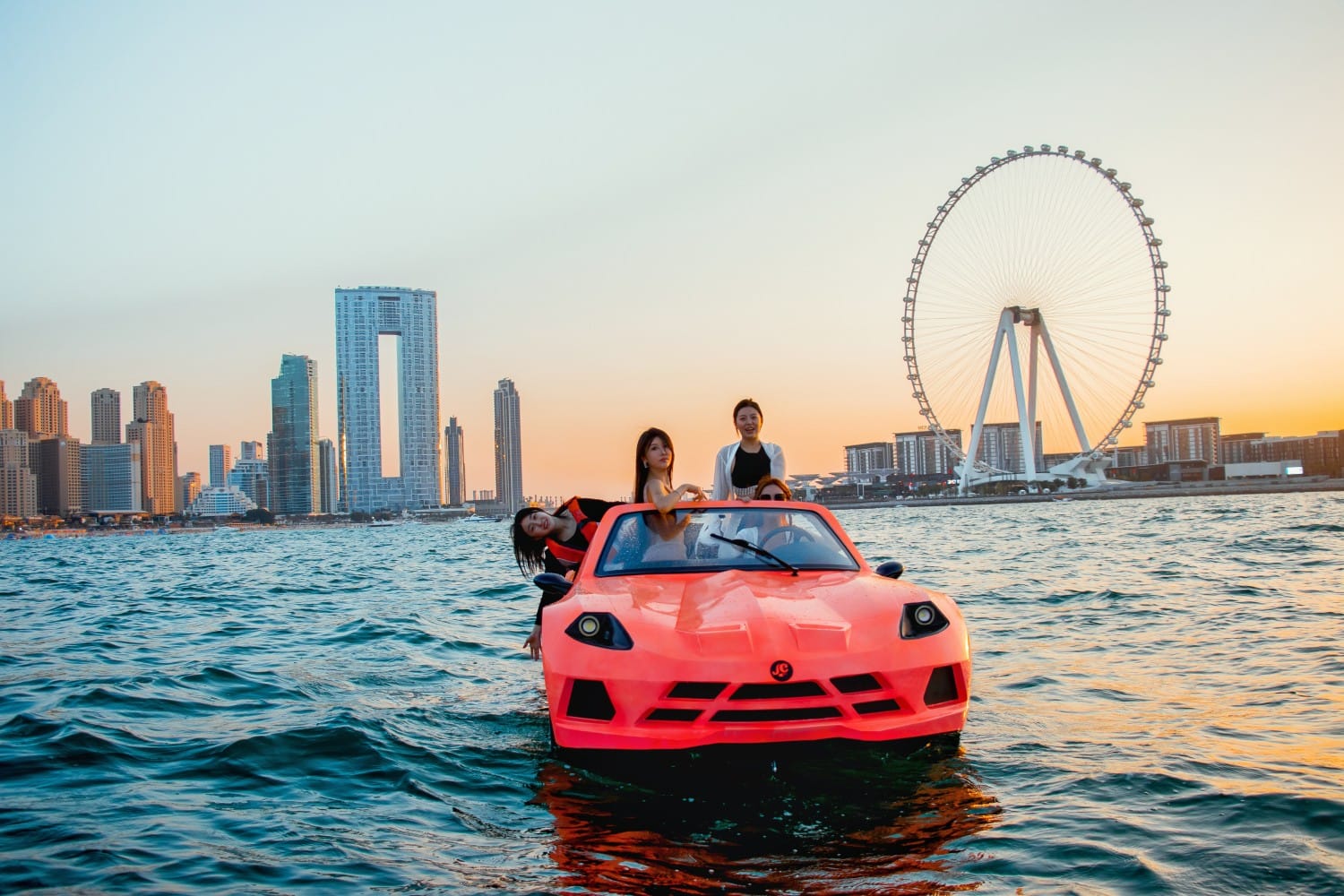Corvette & Ferrari Style Marine Jet Car Ride — Dubai